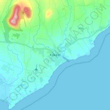 Kilkeel topographic map, elevation, terrain