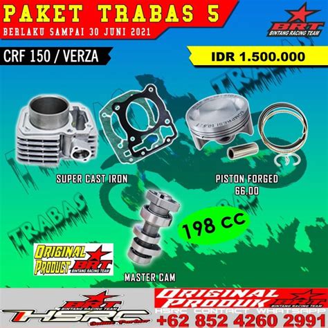 Blok Cylinder Honda CRF 150 Verza New Megapro Fi Racing BRT PROMO Bore