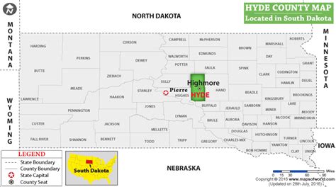 Hyde County Map South Dakota