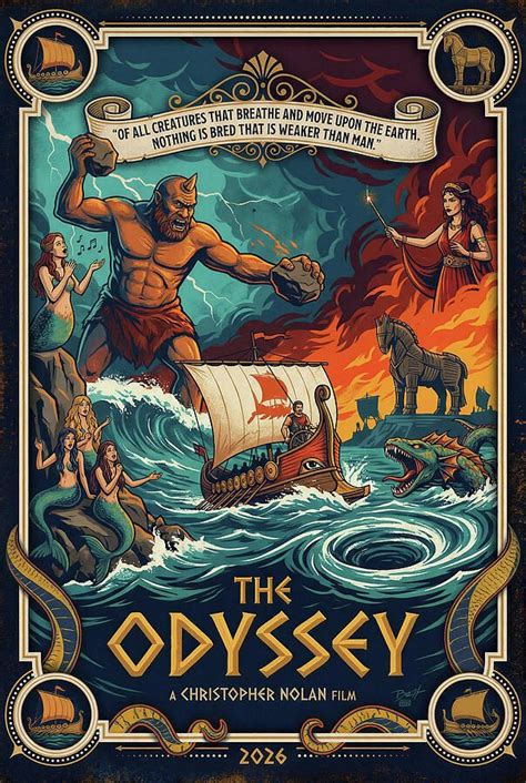 odyssey  minimal  poster retro film poster