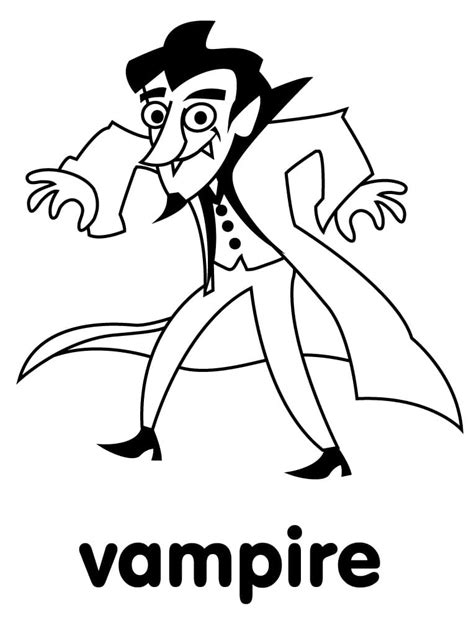 Desenhos De Vampiro De Desenho Animado Para Colorir E Imprimir