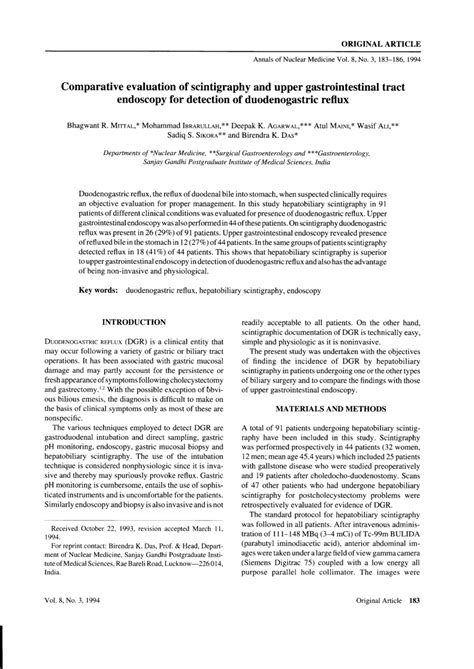 comparative evaluation  scintigraphy  upper gastrointestinal