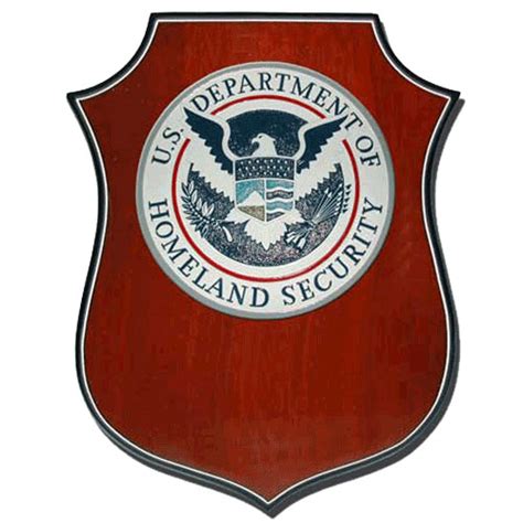 Homeland Security wooden plaque seals & podium logo emblems