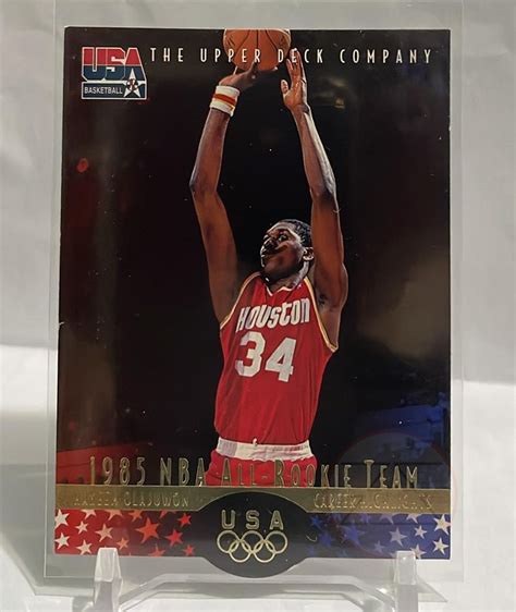 Hakeem Olajuwon 1996 Upperdeck Usa Basketball All Rookie Team No 21