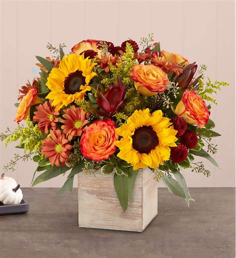 Harvest Glow™ Bouquet Rustic Autumn Arrangement 1800flowers