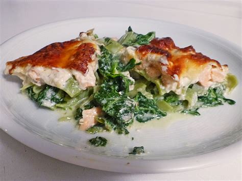 Nudelauflauf Mit Spinat Und Lachs Von Queeny Chefkoch De