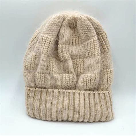 Gorro De Lana De Angora Para Mujer Gorro De Cachemira De Conejo