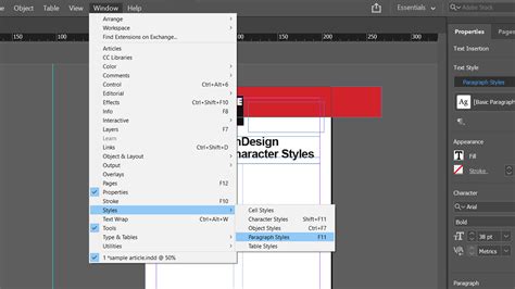 Comment utiliser les styles de paragraphe et de caractère InDesign