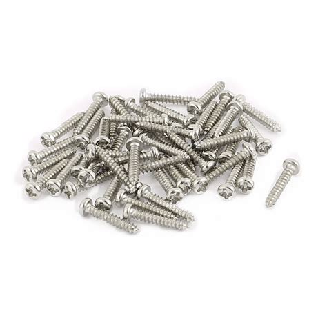 Uxcell M X Mm Stainless Steel Pan Round Head Self Tapping Screws