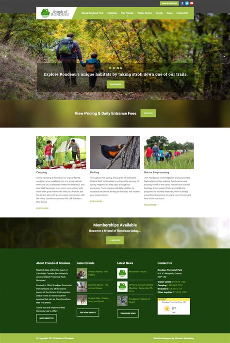 Rondeau Provincial Park – Website Design