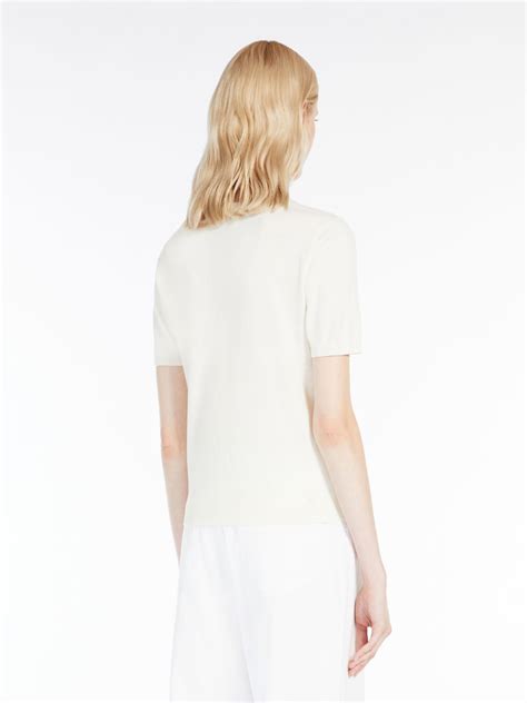 Silk Blend T Shirt Ivory Weekend Max Mara