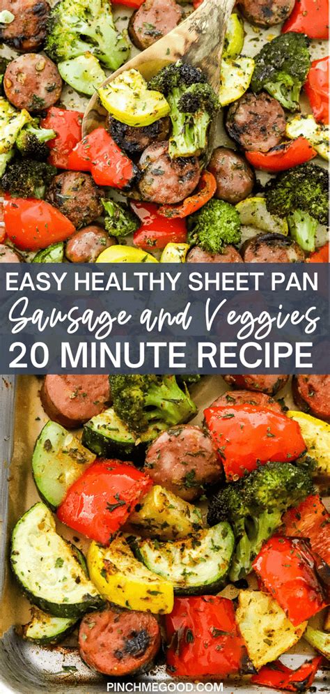 Easy Sheet Pan Sausage And Veggies 20 Minutes Recipe In 2024