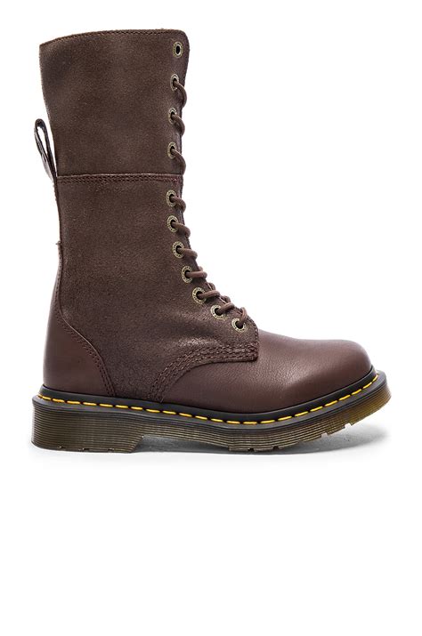 Lyst Dr Martens Hazil Tall Slouch Boot In Brown