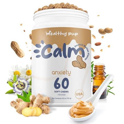 Healthy Pup Healthy Calm Anxiety Relief For Dogs Peanut Butter 60