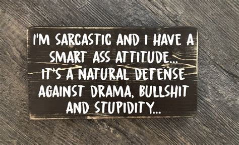 I M Sarcastic And Have A Smart Ass Attitude Wood Sign Etsy