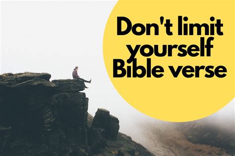 Dont Limit Yourself Bible Verse Bible Verses Of The Day