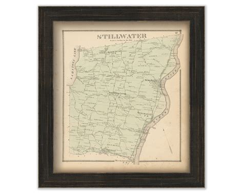 STILLWATER New York 1866 Map Replica or Genuine ORIGINAL | Etsy