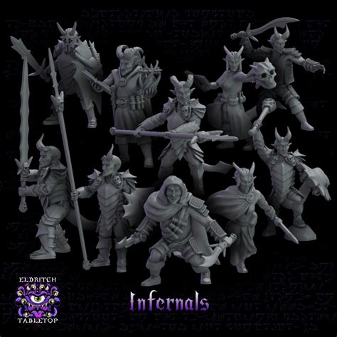 D Printable Infernal Guard By Eldritch Tabletop