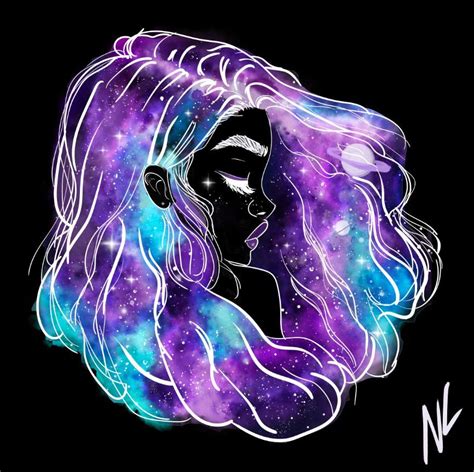 Galaxy Girl Abstract Digital Art