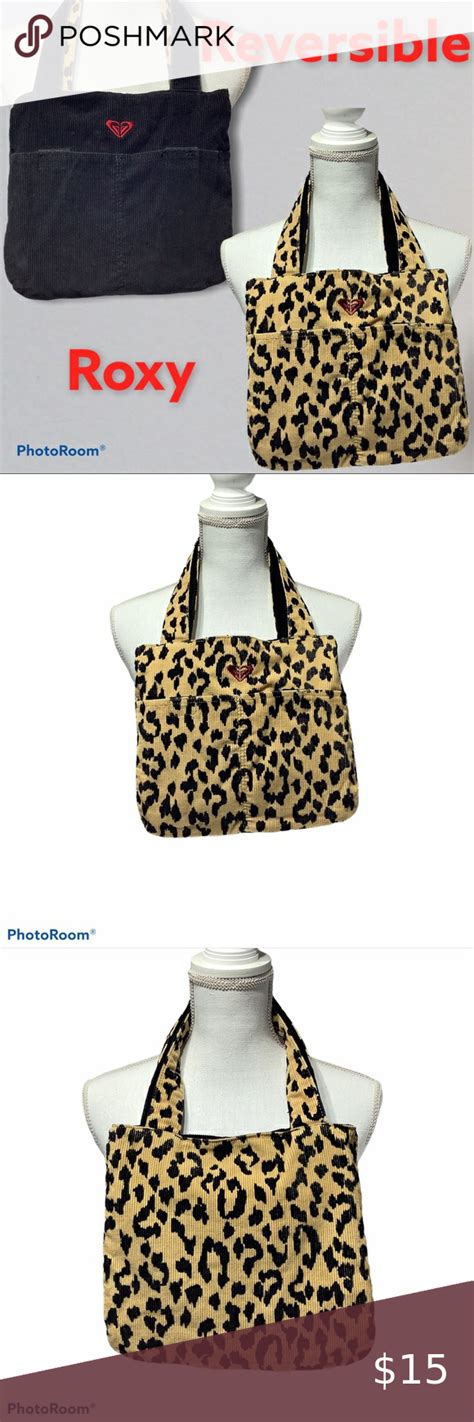 Roxy Reversible Corduroy Purse Cheetah Print Black Cheetah Print