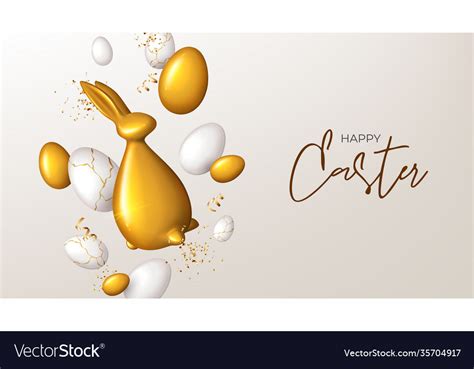 Happy easter holiday banner template Royalty Free Vector