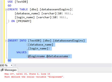 Must Declare The Scalar Variable “ Variable” Database Tutorials