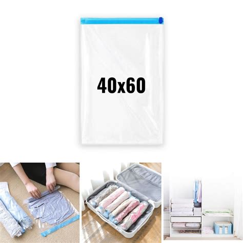 Saco A Vacuo Organizador Protetor Roupas Viagem 40x60cm Shopee Brasil