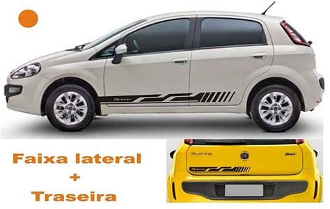 Adesivo Faixa Lateral Fiat Punto Fp Traseira Fita Colante Acess Rio