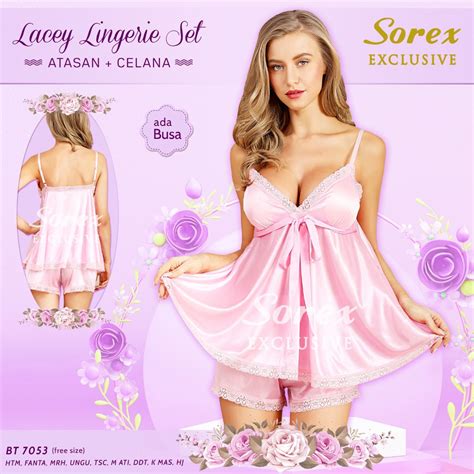 Jual Baju Tidur Set Satin Sorex Sorex Exclusive Lingerie Set