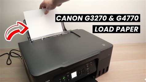 How To Load Paper In Canon Pixma Megatank G3270 And G4770 Printer Youtube