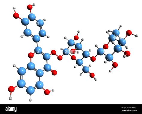 3d Image Of Rutin Skeletal Formula Molecular Chemical Structure Of