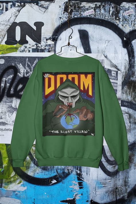 Mf Doom Hip Hop Sweatshirt Mens Wear Rapper Clothing Etsy