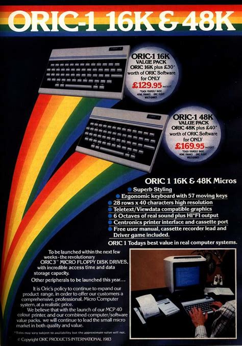 Oric 1 By Tangerine Retro 8 Bit Computers