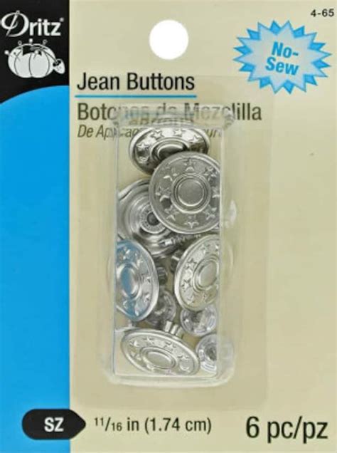 No Sew Jean And Dungaree Buttons By Dritz Etsy