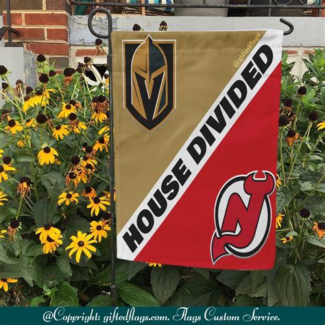 Vegas Golden Knights Vs New Jersey Devils House Divided Flag Golden