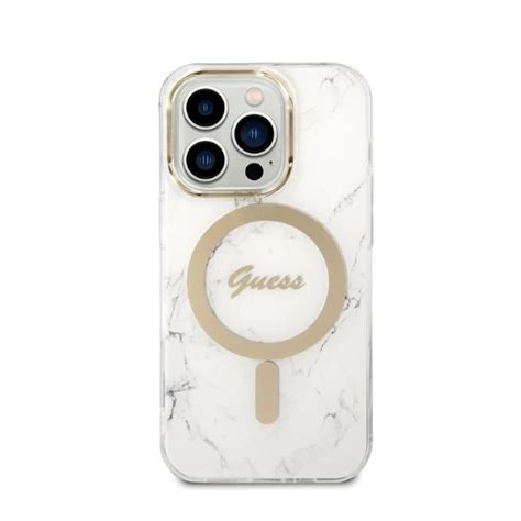 Guess Zestaw Etui Magsafe Charger 4G Gold White Zestaw Etui IPhone