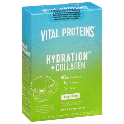 Vital Proteins Hydration Collagen Lemon Lime Packets Shop Diet