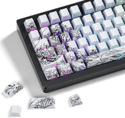 Amazon XVX Shine Through Keycaps PBT Dye Sub Keycap Set Side