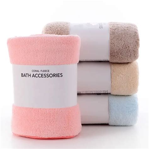 Luxurious Coral Fleece Microfiber Bath Towel Set With Exceptional Water Absorption