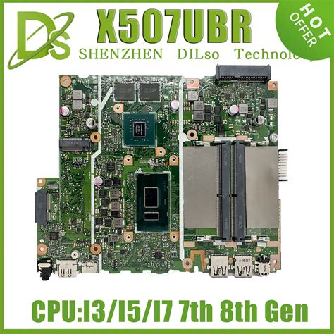 KEFU Placa Base X507UBR Para Ordenador Port Til Para Asus X507U X507UB