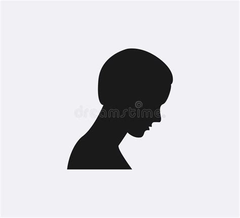 Silueta De Cabeza De Mujer Ilustración Del Vector Plano Negro