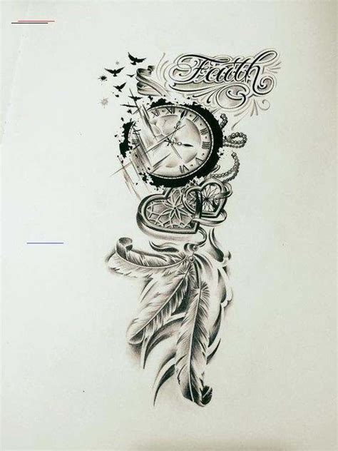 Clock With Wings Tattoo