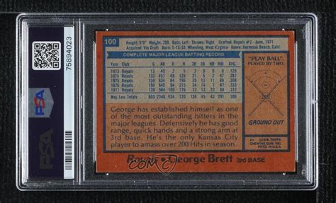 Topps George Brett Psa Hof Ebay