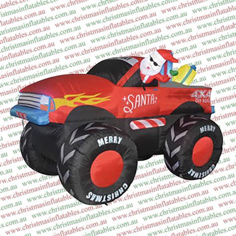 2.1m Monster Truck Santa Christmas Inflatable – Airfigs Inflatables