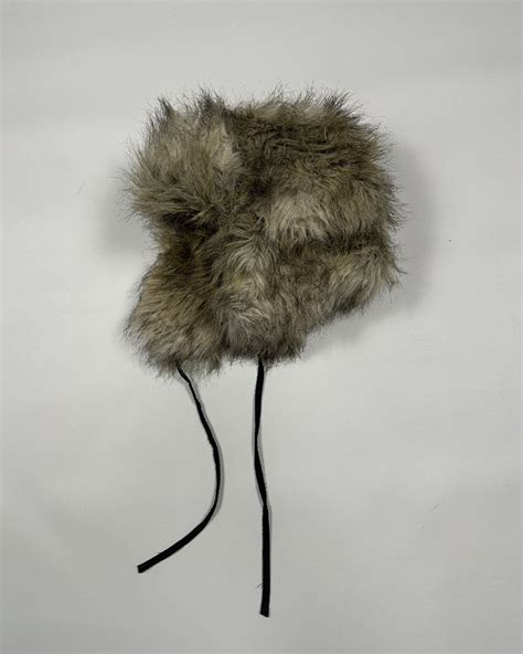 Japanese Brand Y2k Vintage Ushanka Mohair Hat Fur Fuzzy Rare Vtg