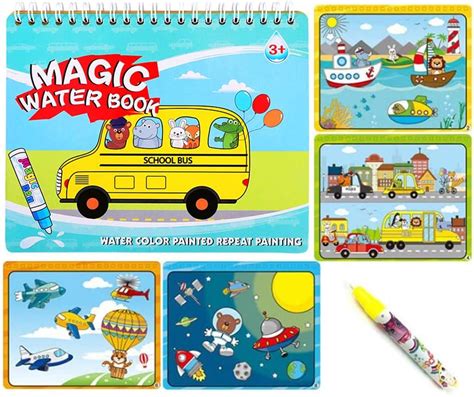 Sipobuy Magic Water Drawing Book Agua Libro Para Colorear Doodle Con