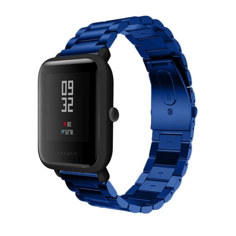 Xiaomi Amazfit Bip Stalen Band Blauw Smartwatchbanden Nl