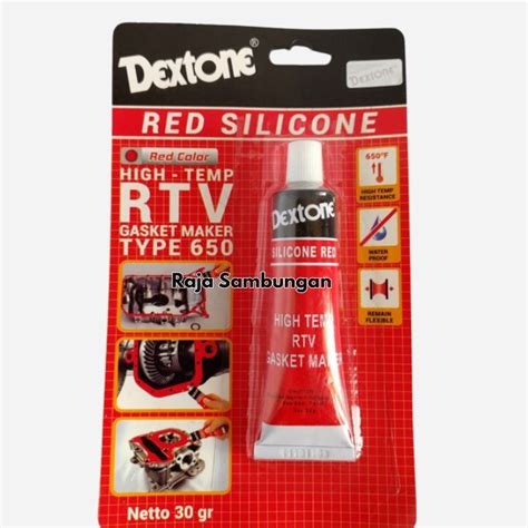 jual dextone red silicone  gram high temp rtv gasket maker type