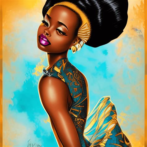 Hermoso Gr Fico De Arte Pop De La Princesa Afroamericana De Disney