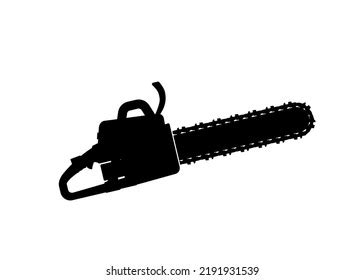 Chainsaw Vector Silhouette Black Color Isolated Stock Vector (Royalty ...